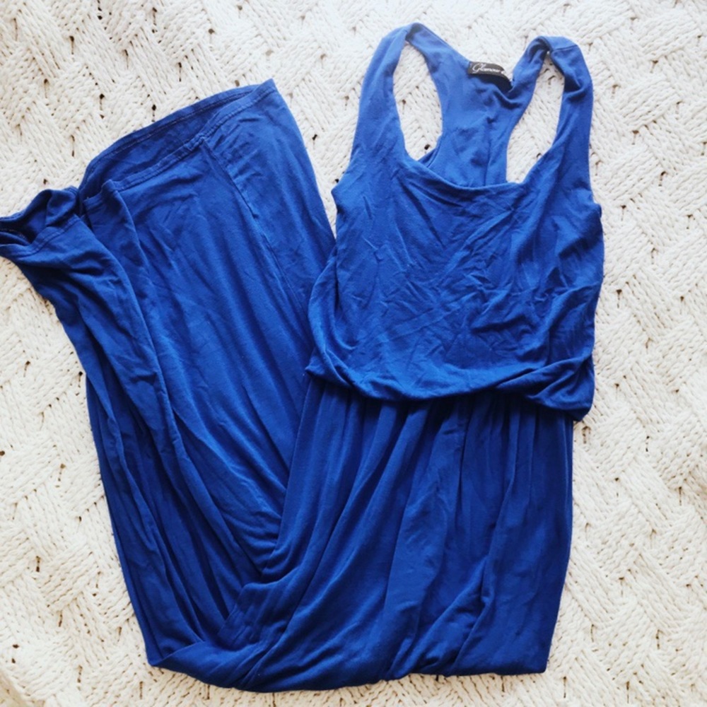 Cobalt Blue Maxi Dress Tank Racerback 💙